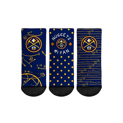 Toddler Rock Em Socks Denver Nuggets #1 Fan 3-Pack Crew Socks Set