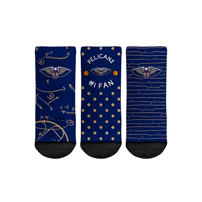 Toddler Rock Em Socks New Orleans Pelicans #1 Fan 3-Pack Crew Socks Set