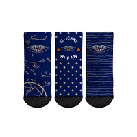 Toddler Rock Em Socks New Orleans Pelicans #1 Fan 3-Pack Crew Socks Set