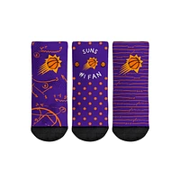 Toddler Rock Em Socks Phoenix Suns #1 Fan 3-Pack Crew Socks Set