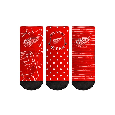 Toddler Rock Em Socks Detroit Red Wings #1 Fan 3-Pack Crew Socks Set