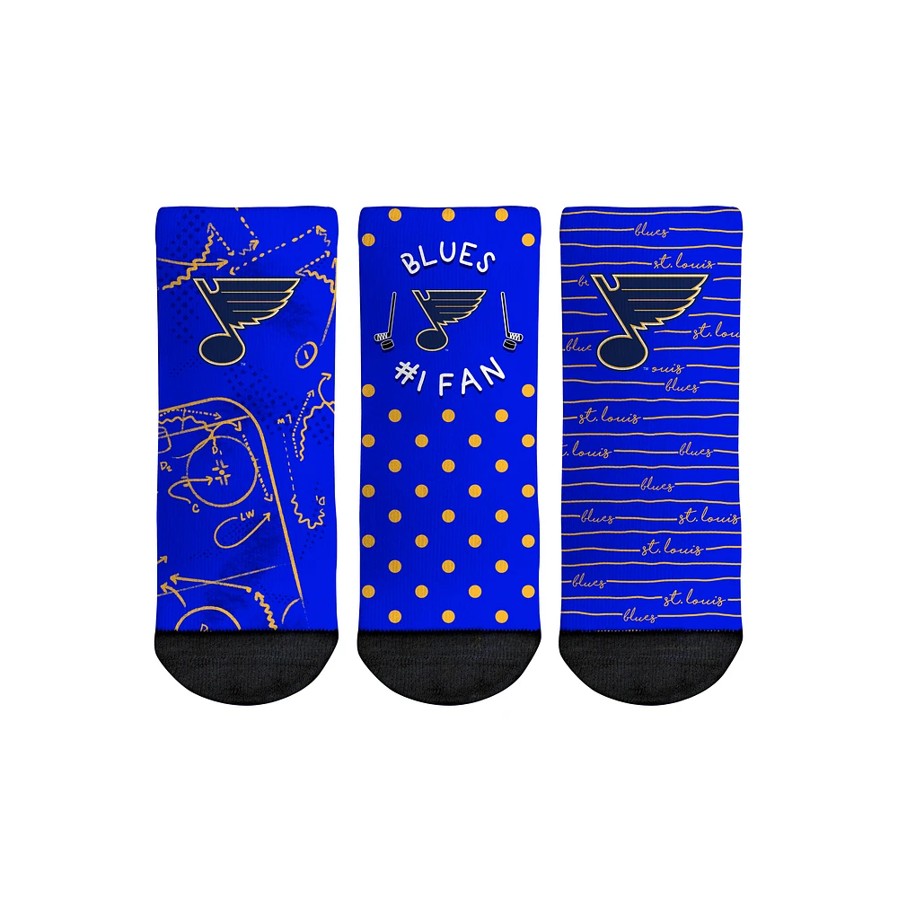 Toddler Rock Em Socks St. Louis Blues #1 Fan 3-Pack Crew Socks Set