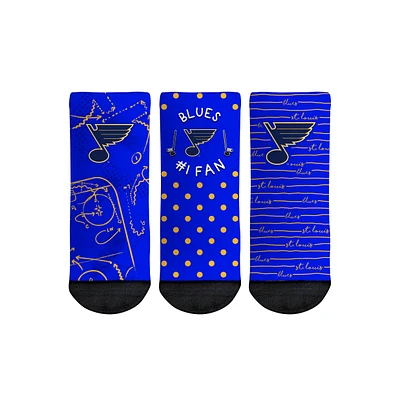 Toddler Rock Em Socks St. Louis Blues #1 Fan 3-Pack Crew Socks Set