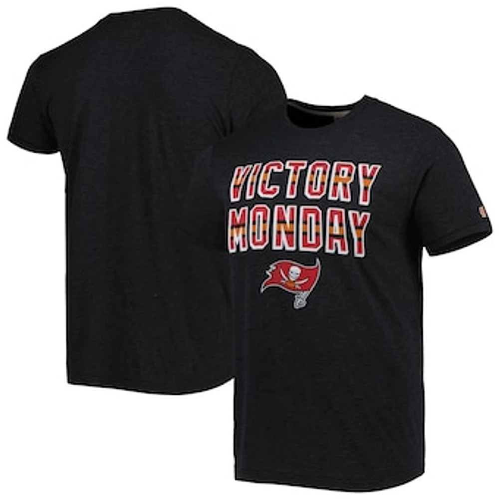 Men's Homage Black Tampa Bay Buccaneers Victory Monday Tri-Blend T-Shirt