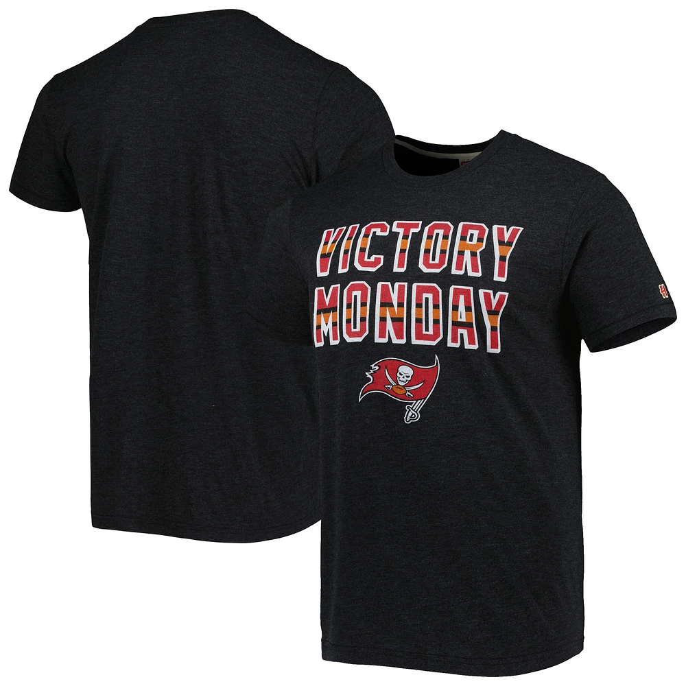 Men's Homage Black Tampa Bay Buccaneers Victory Monday Tri-Blend T-Shirt