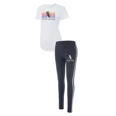 Women's Concepts Sport Charcoal/White Chicago White Sox Sonata T-Shirt & Leggings Sleep Set