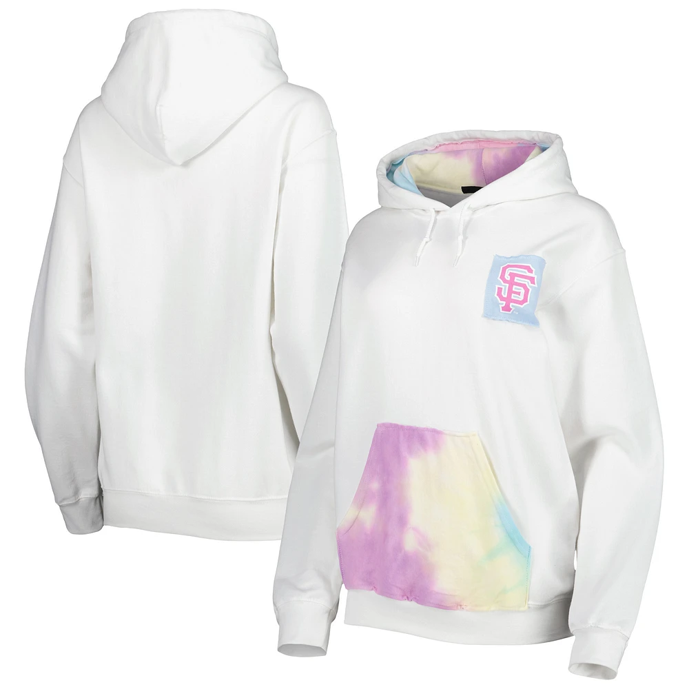 Women's Refried Apparel White San Francisco Giants Tie-Dye Pullover Hoodie