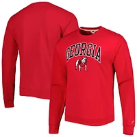 Men's League Collegiate Wear Red Georgia Bulldogs 1965 Arch Essential Lightweight Pullover Sweatshirt