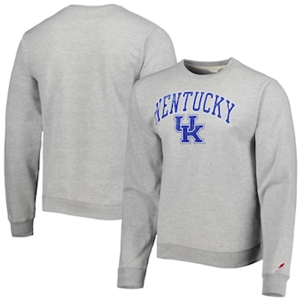 Men's League Collegiate Wear Heather Gray Kentucky Wildcats 1965 Arch Essential Lightweight Pullover Sweatshirt