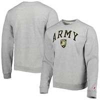 Men's League Collegiate Wear Heather Gray Army Black Knights 1965 Arch Essential Lightweight Pullover Sweatshirt