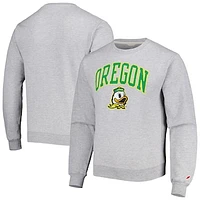 Men's League Collegiate Wear Gray Oregon Ducks 1965 Arch Essential Lightweight Pullover Sweatshirt