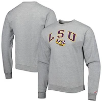 Men's League Collegiate Wear Gray LSU Tigers 1965 Arch Essential Lightweight Pullover Sweatshirt