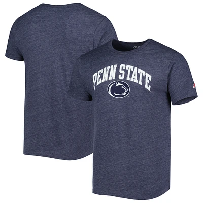 Men's League Collegiate Wear Heather Navy Penn State Nittany Lions 1965 Arch Victory Falls Tri-Blend T-Shirt