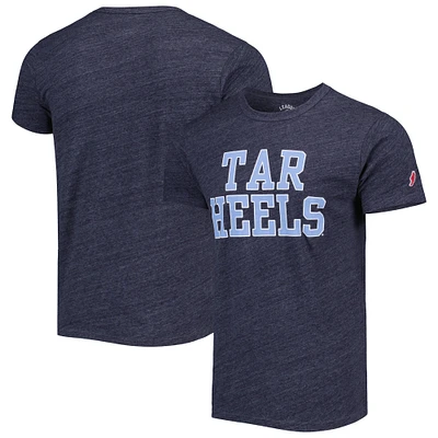 Men's League Collegiate Wear Heather Navy North Carolina Tar Heels Local Victory Falls Tri-Blend T-Shirt