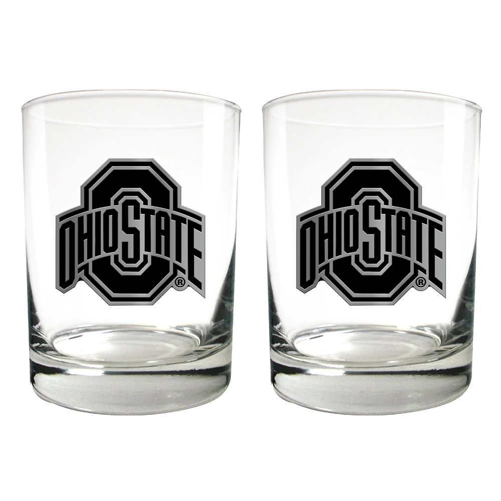 Ohio State Buckeyes 15oz. Legacy Rocks Glass Set