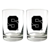 Syracuse Orange 15oz. Legacy Rocks Glass Set