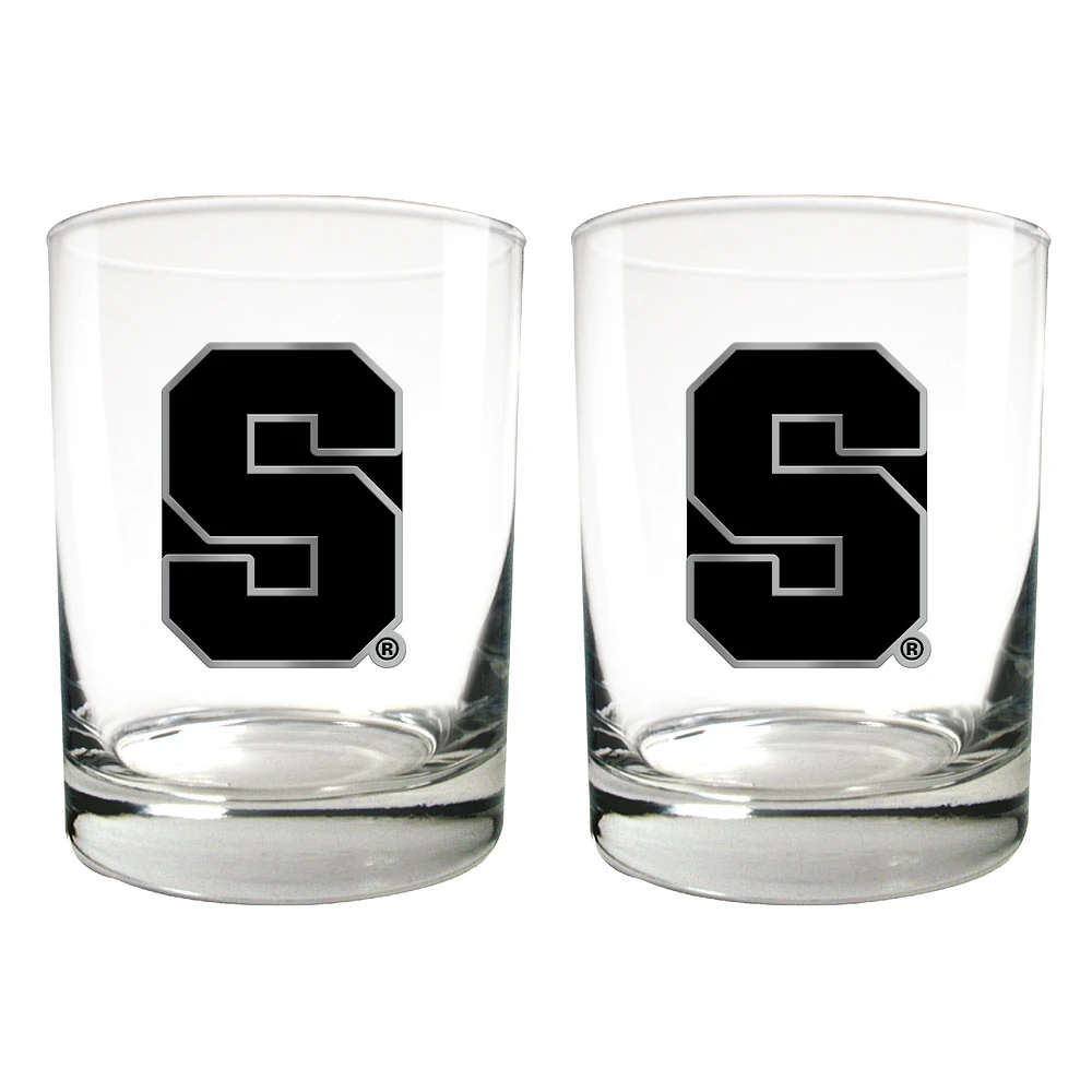 Syracuse Orange 15oz. Legacy Rocks Glass Set