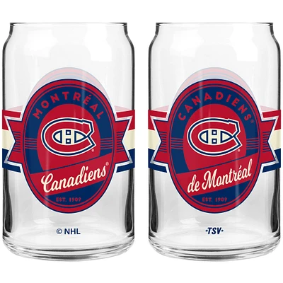 The Sports Vault Montreal Canadiens 2-Piece 16oz. Can Glass Set