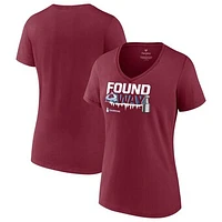 Women's Fanatics Burgundy Colorado Avalanche 2022 Stanley Cup Champions Plus Hometown V-Neck T-Shirt