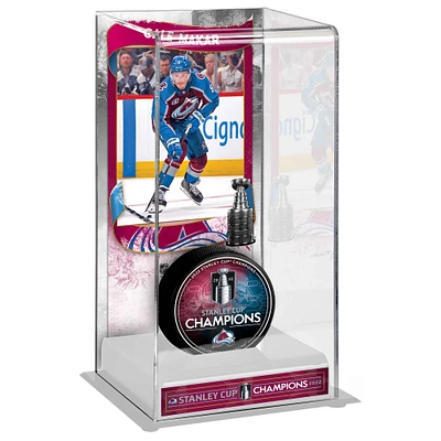 Cale Makar Colorado Avalanche 2022 Stanley Cup Champions Logo Deluxe Tall Hockey Puck Case