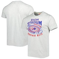 Men's Homage Ash Buffalo Bills Stadium Tri-Blend T-Shirt