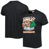 Men's Homage Charcoal Cincinnati Bengals Stadium Tri-Blend T-Shirt