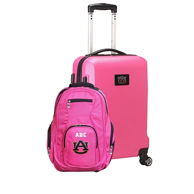 MOJO Pink Auburn Tigers Personalized Deluxe 2-Piece Backpack & Carry-On Set