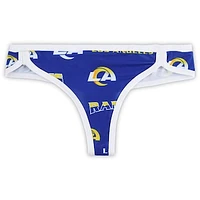 Women's Concepts Sport Royal/White Los Angeles Rams Breakthrough Knit Thong