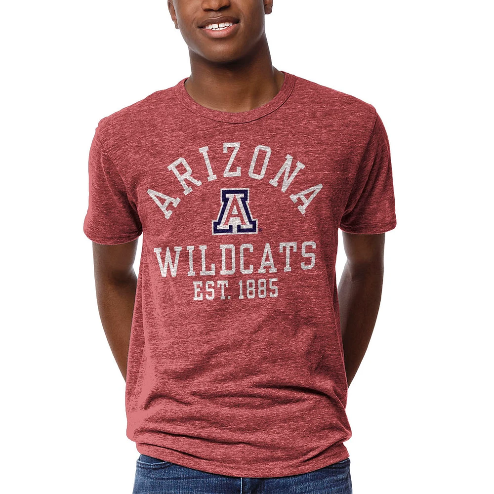 Men's League Collegiate Wear Heathered Red Arizona Wildcats Victory Falls T-Shirt