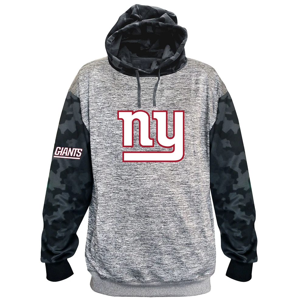 Men's Fanatics Heather Charcoal New York Giants Big & Tall Camo Pullover Hoodie