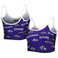 Women's Concepts Sport  Purple Baltimore Ravens Breakthrough Allover Knit Lounge Bralette