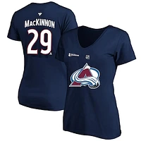 Women's Fanatics Navy Colorado Avalanche 2022 Stanley Cup Champions Plus Name & Number V-Neck T-Shirt