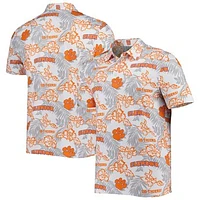 Men's Reyn Spooner White Clemson Tigers Performance Polo