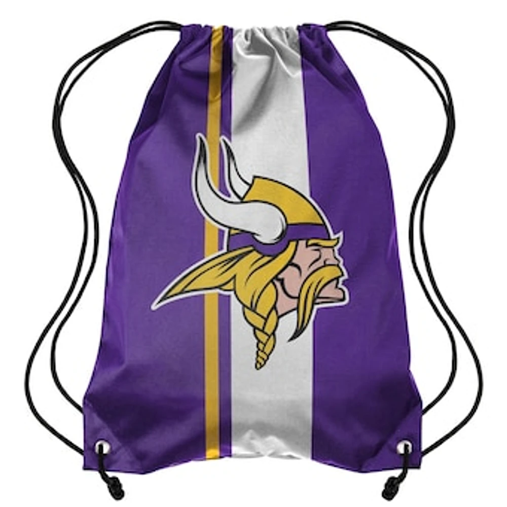 FOCO Minnesota Vikings Team Stripe - Drawstring Backpack