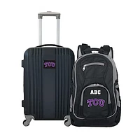 MOJO TCU Horned Frogs Personalized Premium 2-Piece Backpack & Carry-On Set