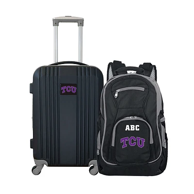 MOJO TCU Horned Frogs Personalized Premium 2-Piece Backpack & Carry-On Set