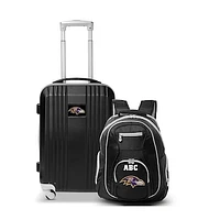 MOJO Baltimore Ravens Personalized Premium 2-Piece Backpack & Carry-On Set