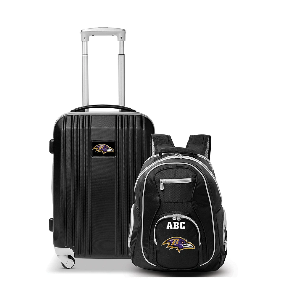 MOJO Baltimore Ravens Personalized Premium 2-Piece Backpack & Carry-On Set