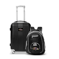 MOJO Baltimore Ravens Personalized Premium 2-Piece Backpack & Carry-On Set