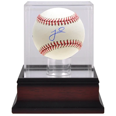 Jeff McNeil New York Mets Autographed Baseball & Mahogany Baseball Display Case