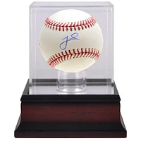 Jeff McNeil New York Mets Autographed Baseball & Mahogany Baseball Display Case