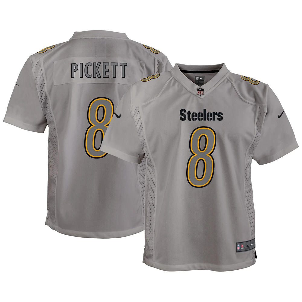 Youth Nike Kenny Pickett Gray Pittsburgh Steelers Atmosphere Game Jersey