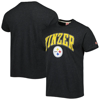 Men's Homage Charcoal Pittsburgh Steelers Hyper Local Tri-Blend T-Shirt