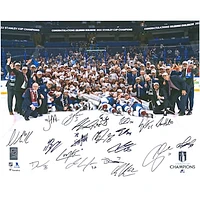Colorado Avalanche Autographed 2022 Stanley Cup Champions 16" x 20" Team Photograph with Multiple Signatures