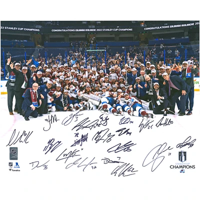 Colorado Avalanche Autographed 2022 Stanley Cup Champions 16" x 20" Team Photograph with Multiple Signatures