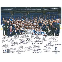 Colorado Avalanche Multi-Signed 2022 Stanley Cup Champions 16" x 20" Team Photograph with Multiple Signatures and Inscriptions - Limited Edition of 99