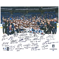 Colorado Avalanche Multi-Signed 2022 Stanley Cup Champions 16" x 20" Team Photograph with Multiple Signatures and Inscriptions - Limited Edition of 99