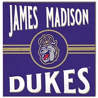 James Madison Dukes 10'' x 10'' Retro Team Sign