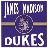 James Madison Dukes 10'' x 10'' Retro Team Sign