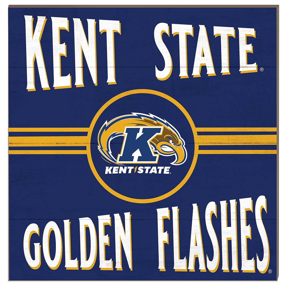 Kent State Golden Flashes 10'' x 10'' Retro Team Sign